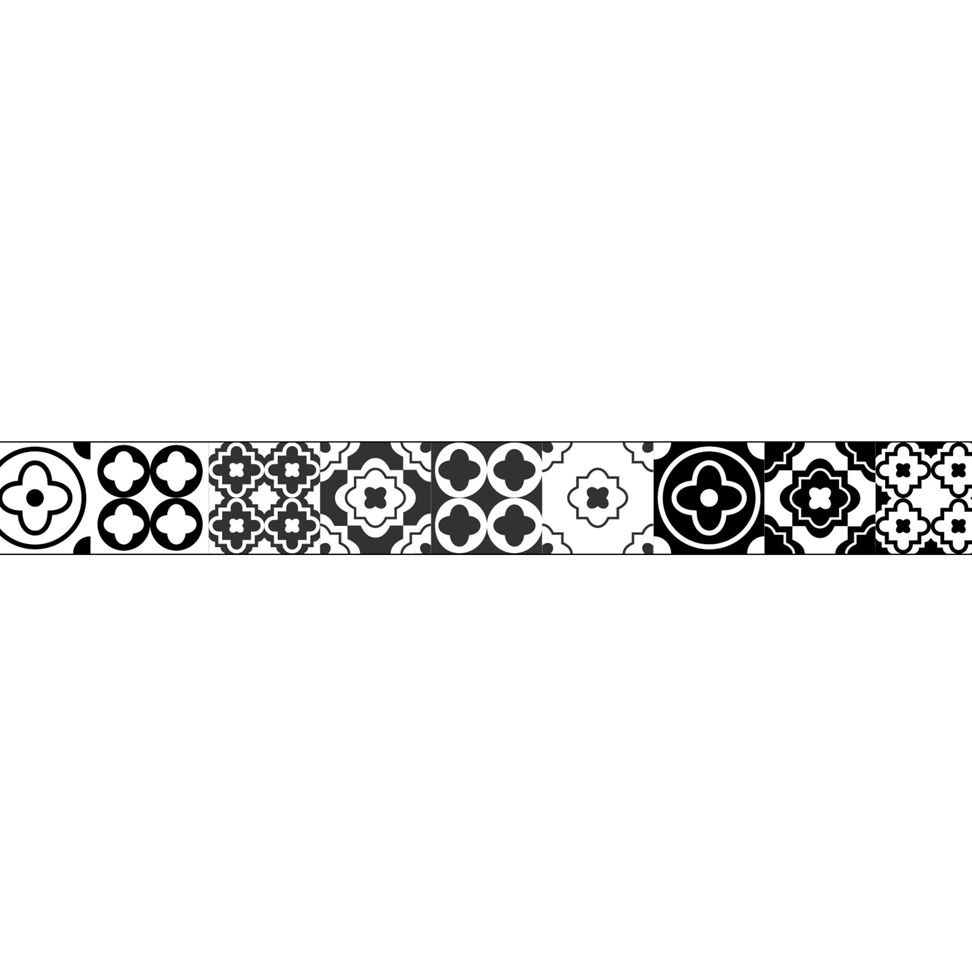Friso adhesivo decorativo, motivo de baldosas hidráulicas estilo antiguo, 5 cm x 300 cm - 2