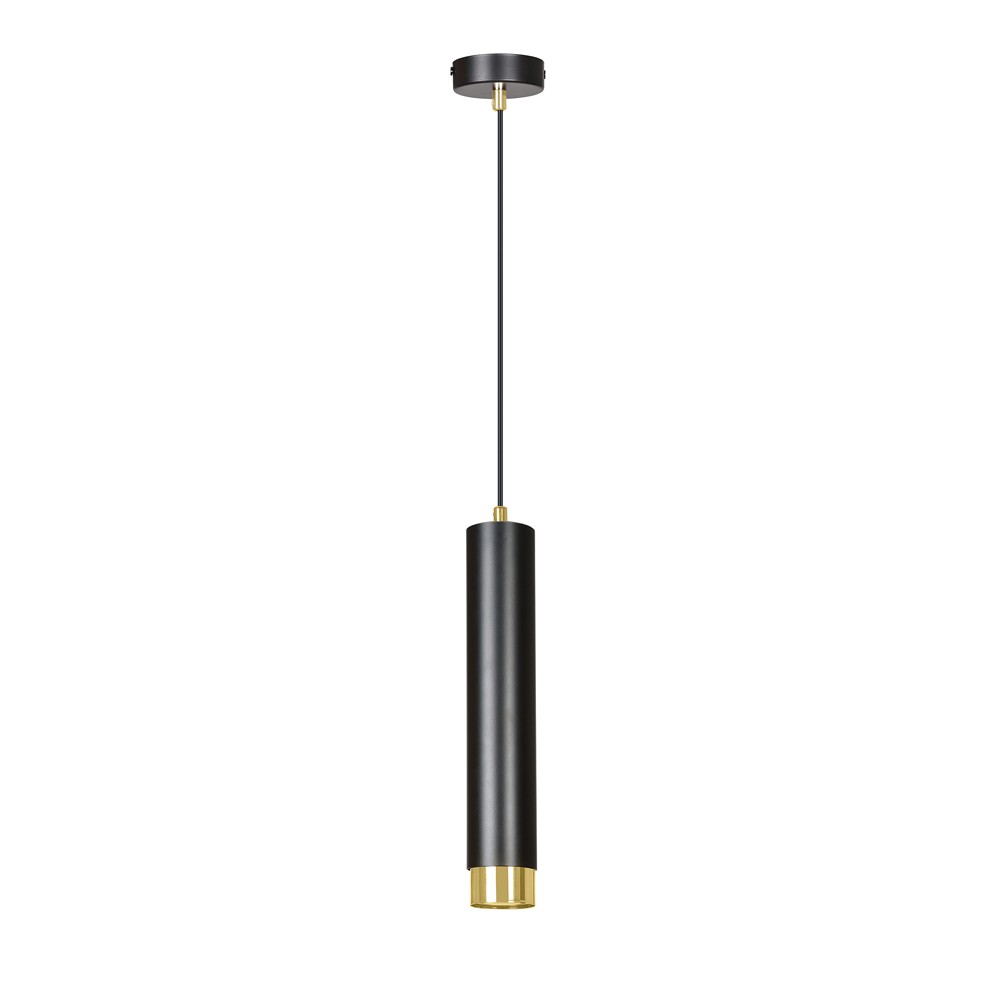 Mura cylindryczna lampa wisząca czarno-złota 1xGU10 ø8cm