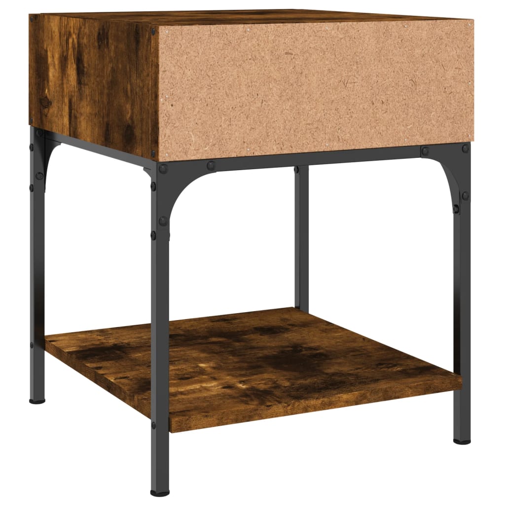 Maison Exclusive - Table de chevet chêne fumé 40x41x50 cm bois d'ingénierie - 6