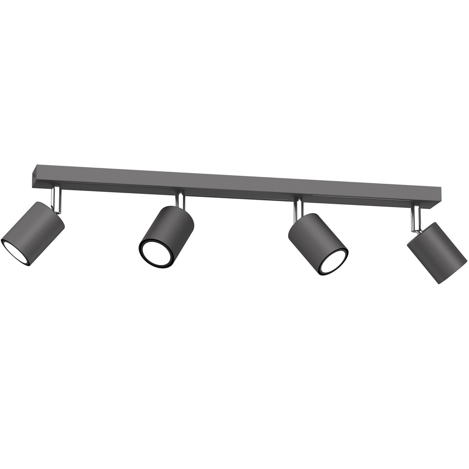 Lampa sufitowa wisząca Striper ciemny szaro-chromowana 4xGU10x8W wym: 14,5 x 60 x 5,5 cm metal Luminex