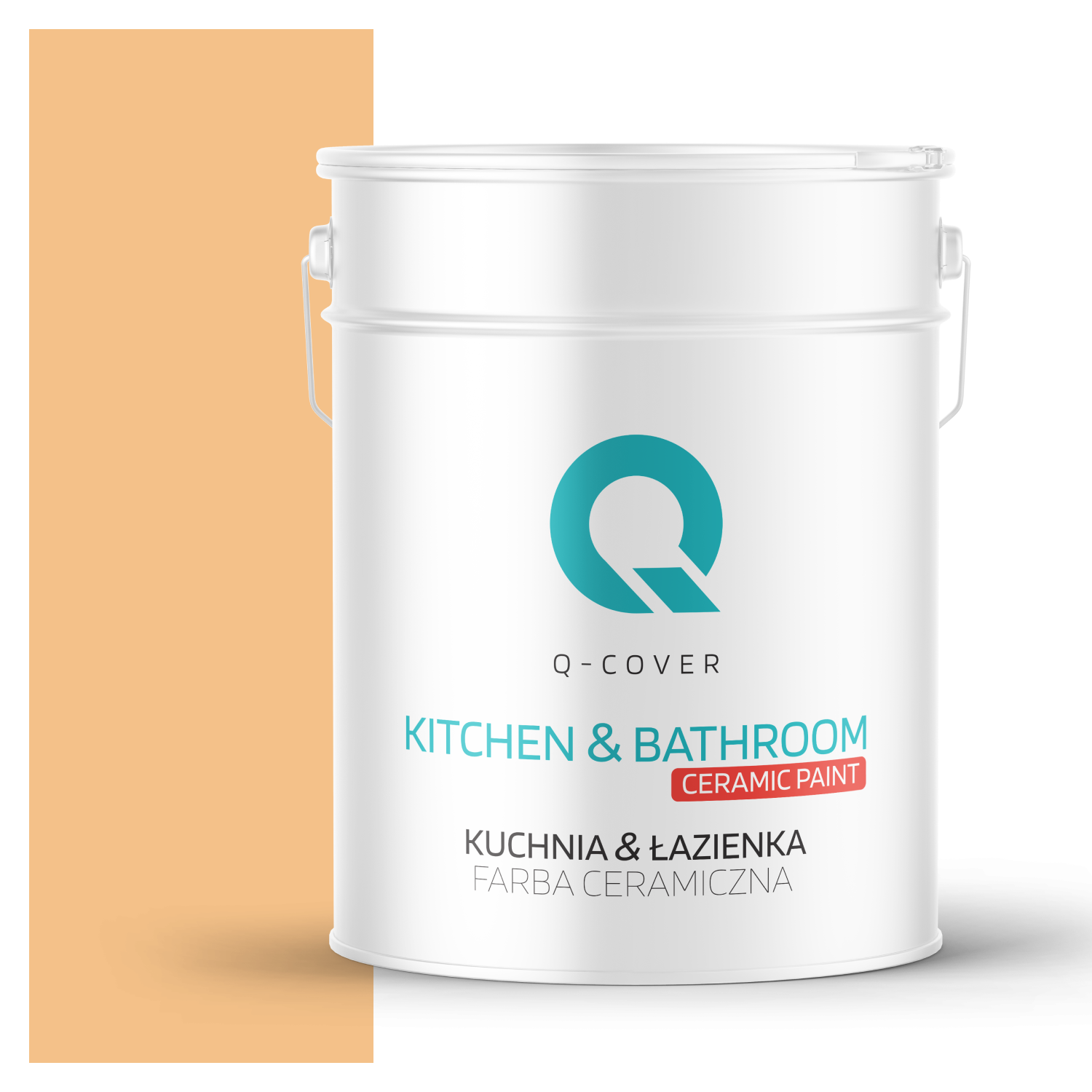Farba Ceramiczna Kuchnia &amp; Łazienka Q-Cover Pomarańczowy jasny H5961 Głęboki Mat 10L
