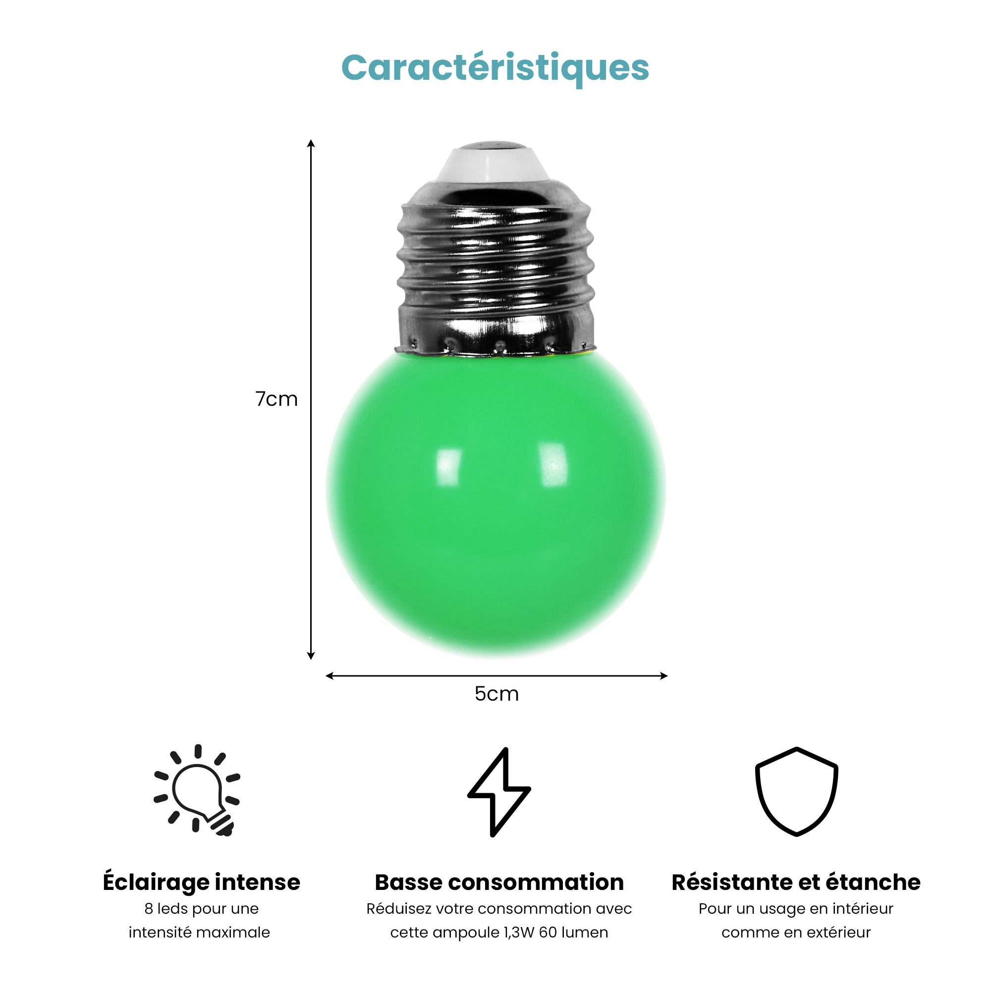 Ampoule Guirlande Guinguette Led E27 Couleur Vert - 1.5W SKYLANTERN - 2