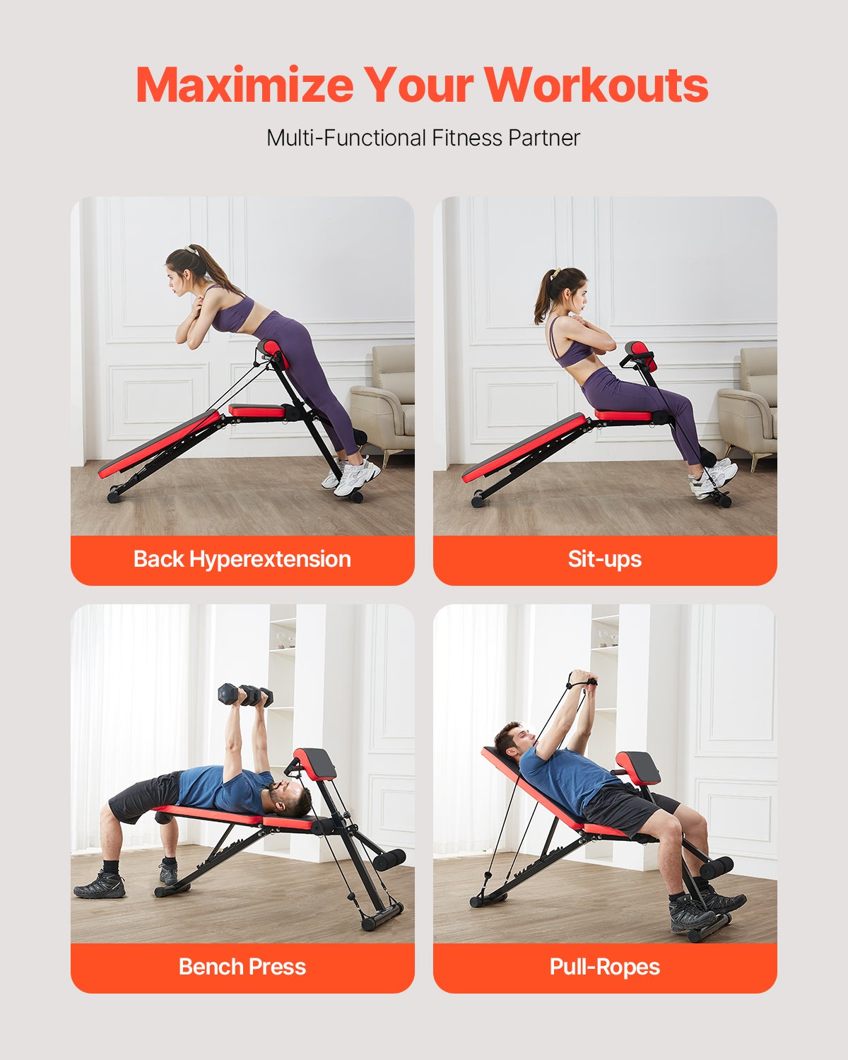 Attrezzo di allenamento multifunzione, sedia da fitness