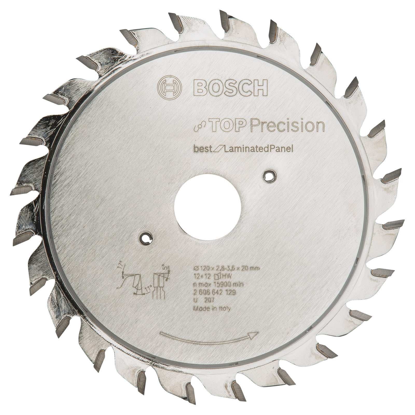 Bosch Tarcza do podcinania Top Precision Best for Laminated Panel, 120 x 20 x 2,8 - 3,6 mm -2608642129 - 2