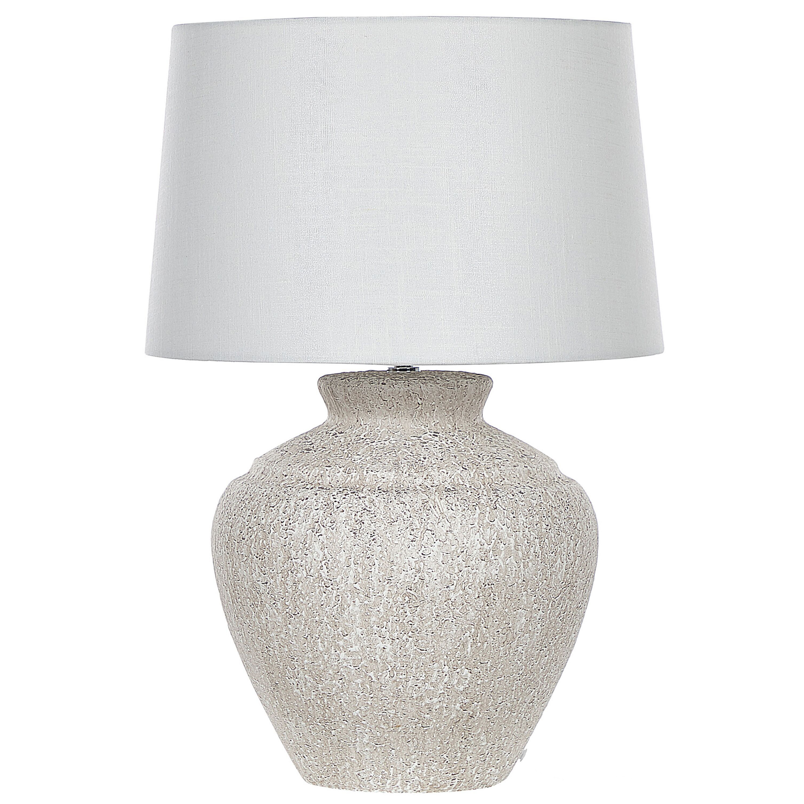 Beliani Lámpara De Mesa Caine Cerámica Beige , Leroy Merlin