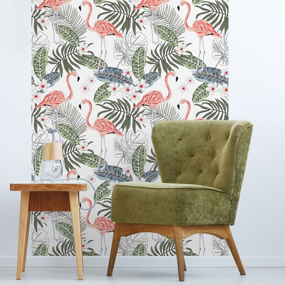 Vinilo tapiz tropical santa clara - adhesivo de pared - revestimiento sticker mural decorativo - 50x50cm