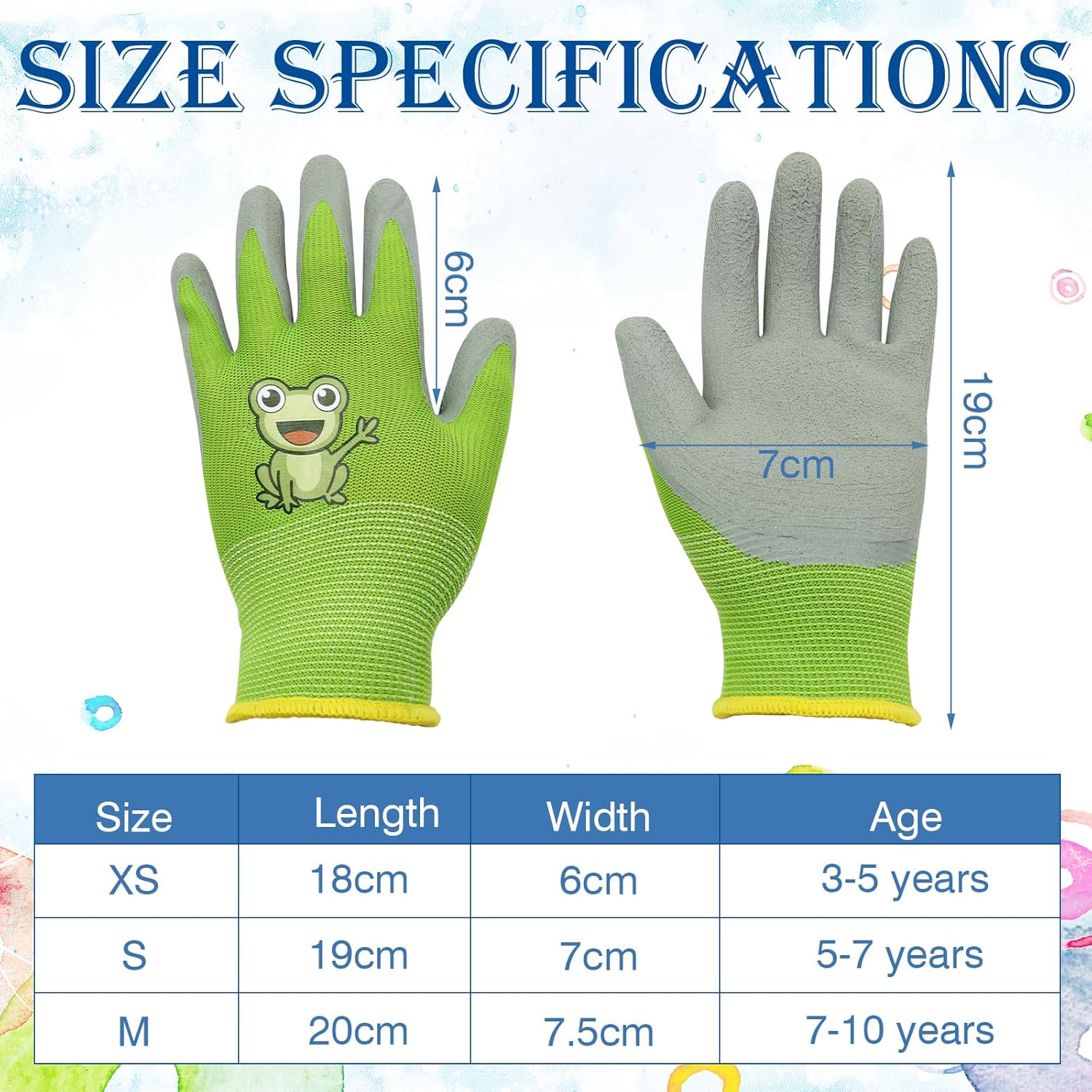 4 Paires Gant Jardinage Enfant, Gants Jardinage Enfant Épais Résistants à l'Usure Antidérapants, Camping, Jardinage(M, 5-7 ans) - 2