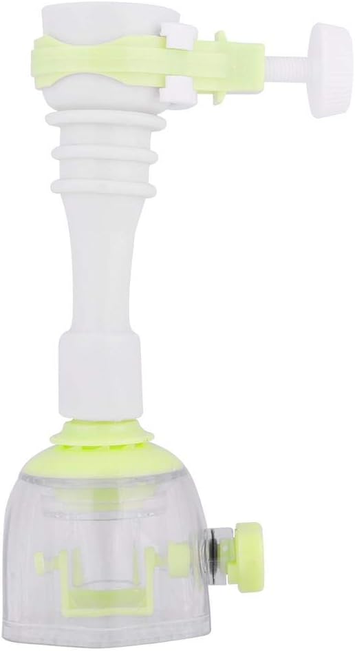 Przedłużka do kranu kuchennego 360°, obrotowa głowica oszczędzająca wodę do kranu zlewozmywakowego z filtrem (13 cm, zielona)