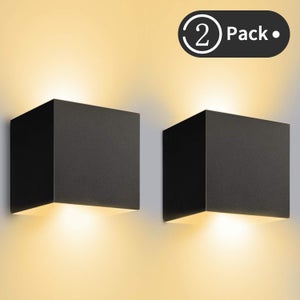 2 Pack Applique Murale LED 18W - Lumière Blanc Neutre 4500K Aluminium 2160LM Intérieur Extérieur