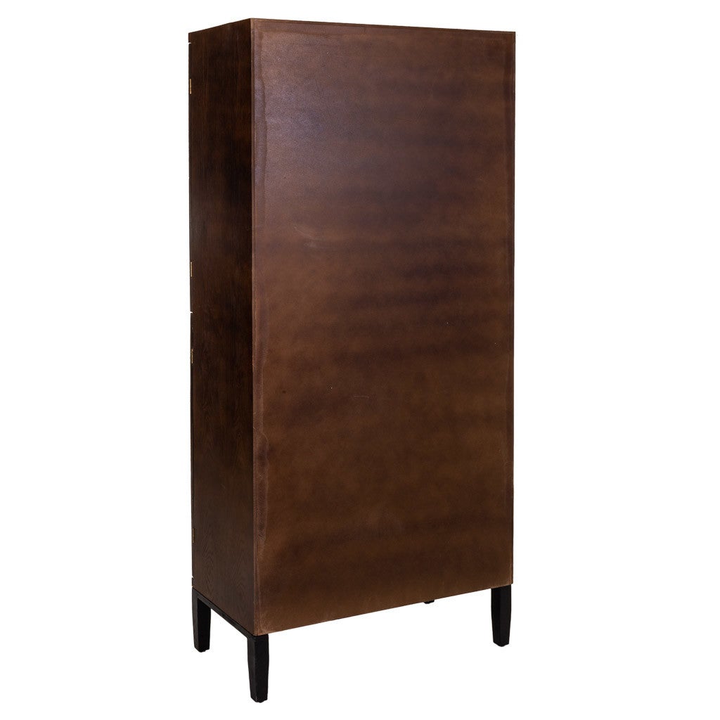 Armoire en bois marron 86x41x180h - 4