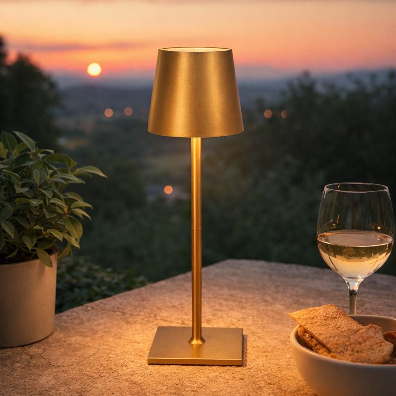 Lampada Da Tavolo LED Portatile Ricaricabile - Touch Dimmerabile 3 Temperature, Per Interni/Esterni - 2
