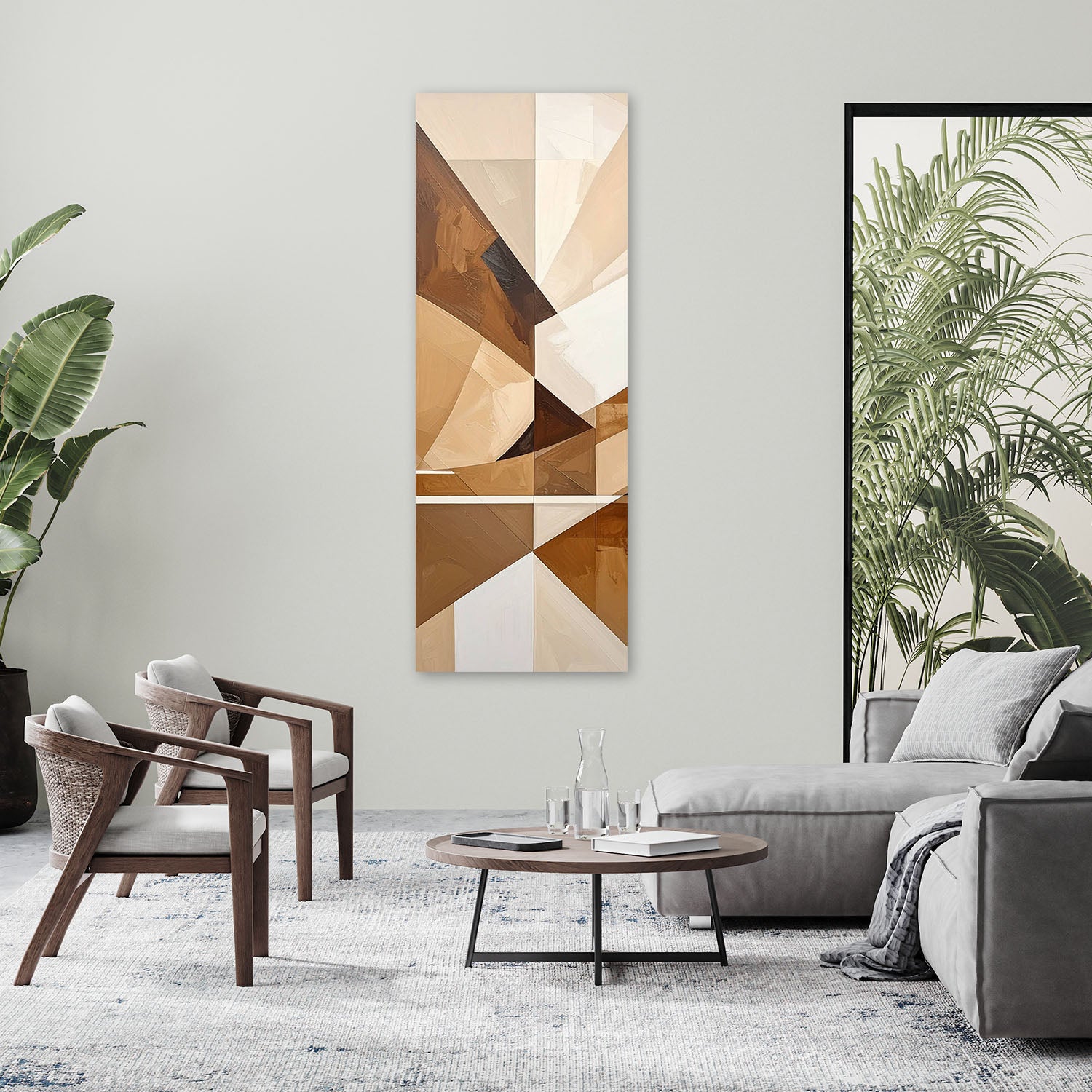 Obraz do salonu sypialni kuchni, Kształy Figury Geometryczna Abstrakcja 50x150 - 2