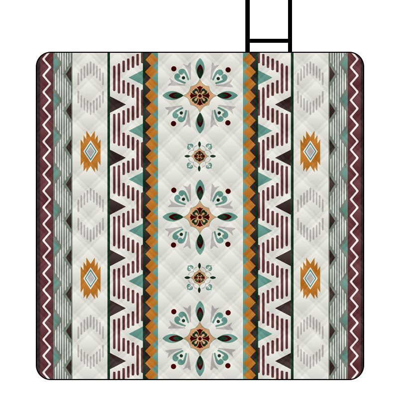 Manta de picnic impermeable, estera de playa plegable, estera de picnic, 200*200 cm, patrón de estilo étnico