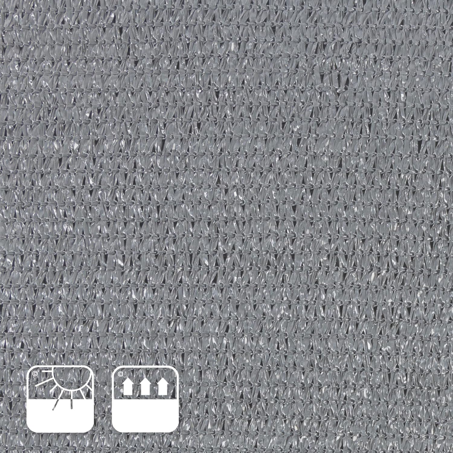 Brise-vue 5 Mètres pour balcon, Corde de fixation de 12 mètres incluse, Gris Argent - 6