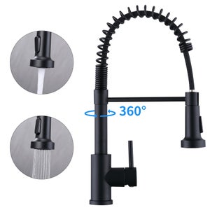 Mitigeur Cuisine Noir Rotatif à 360° Robinet de Cuisine avec Douchette Extractible en Laiton Robinetterie Cuisine d'Évier avec 2 Modes de Sortie d'eau Leroy Merlin Les bons plans des petits projets avant l'été