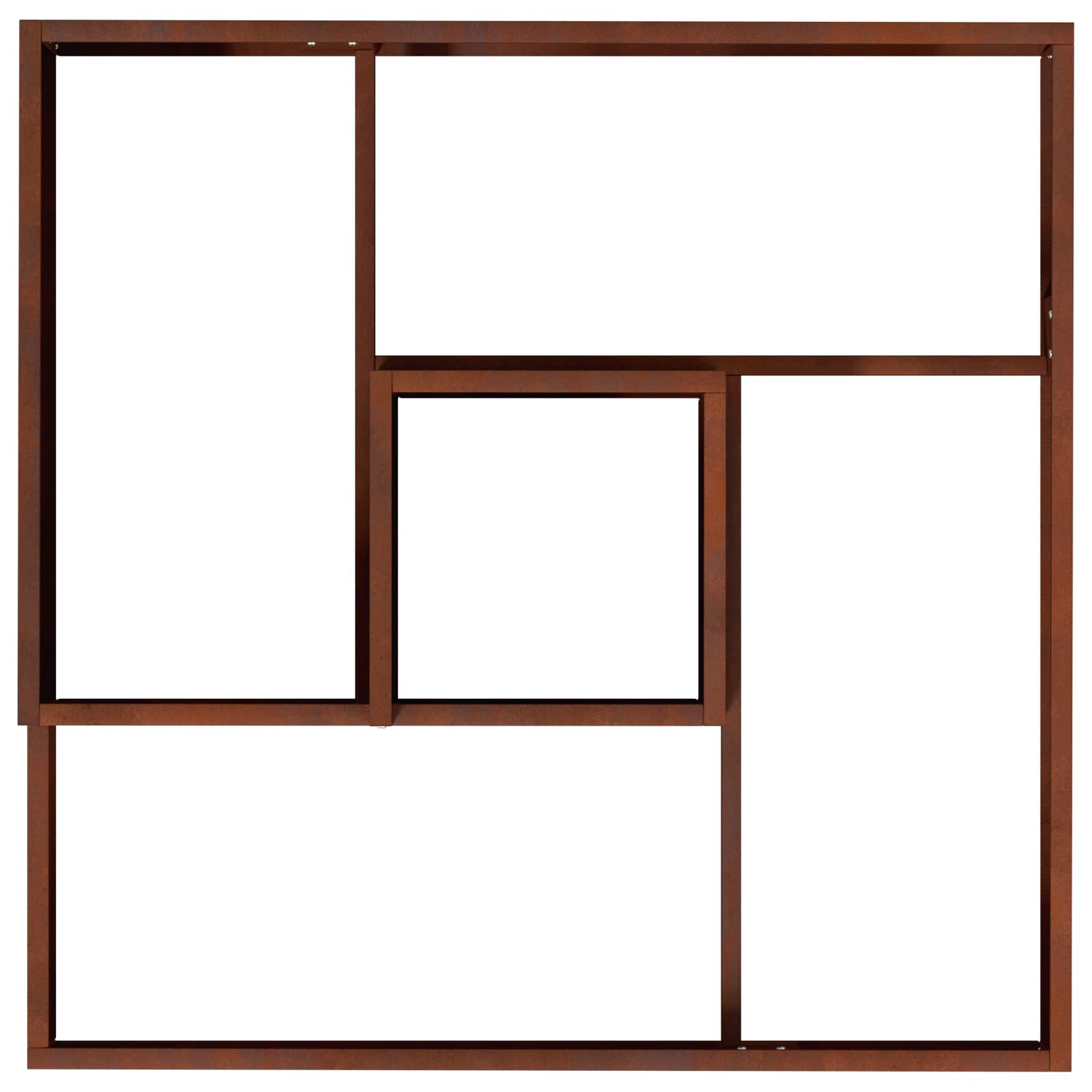 vidaXL Cache-pot de jardin Rouillé 80 x 80 x 50 cm Acier patiné - 9