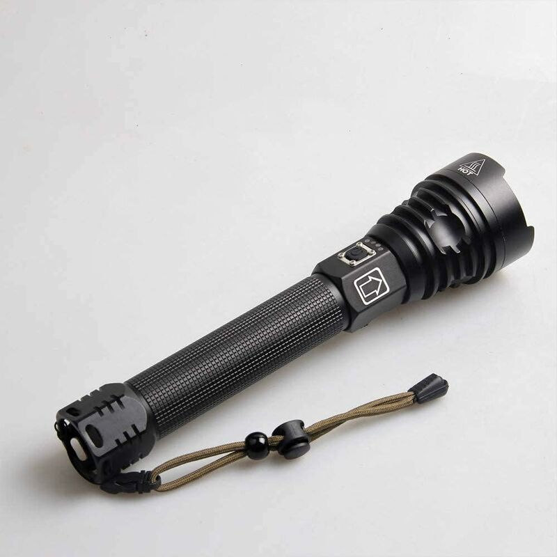 Lanternă LED de 10000 lumeni, lanternă portabilă ultra puternică XHP90, lanternă reîncărcabilă USB reglabilă și cu zoom, conține baterie 218650.
