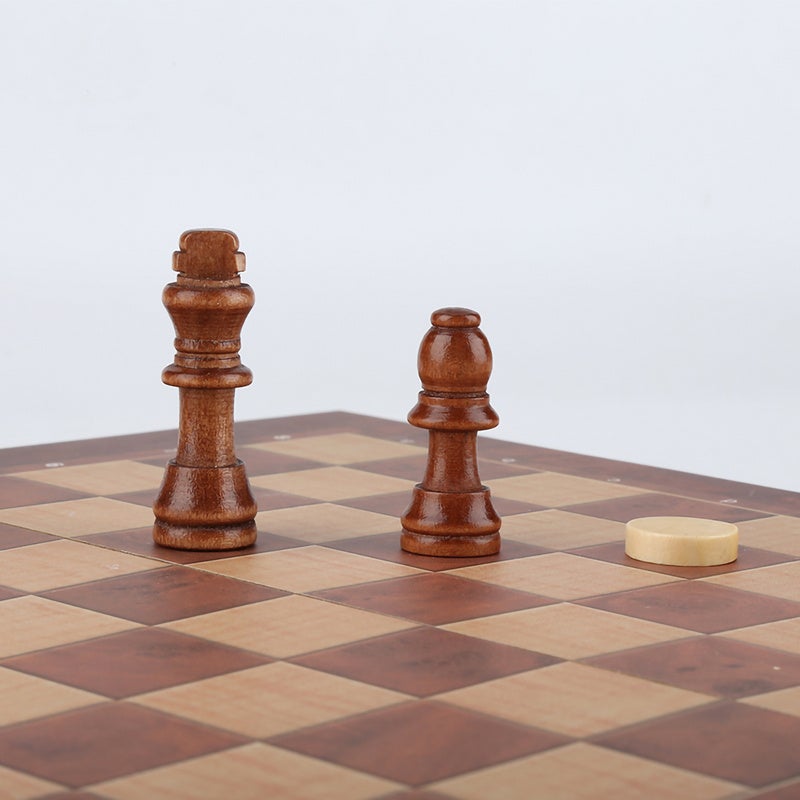 Jeu d'Échecs 29x29cm Jeu d'Échecs pour la famille et les amis Marron - 3