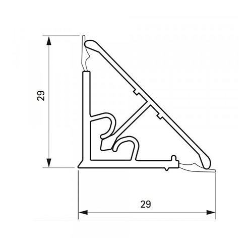SET ALZATINA TRIANGOLARE IN ACCIAIO INOX PER CUCINA COMPLETA DI ACCESSORI LUNGHEZZA 2 METRI - 8