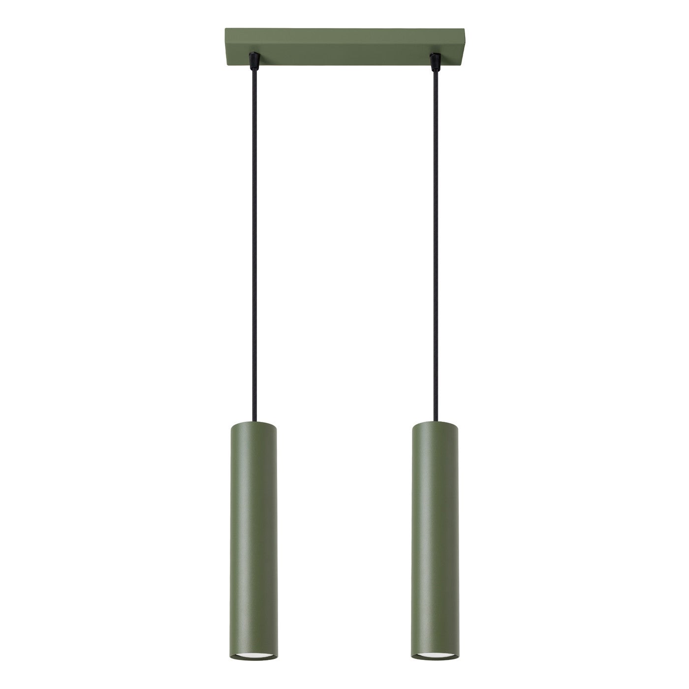 Lampa wisząca Lagos zielony oliwkowy 2xGU10x10W nowoczesna wym: 105 x 30 x 6 cm metal Sollux Lighting