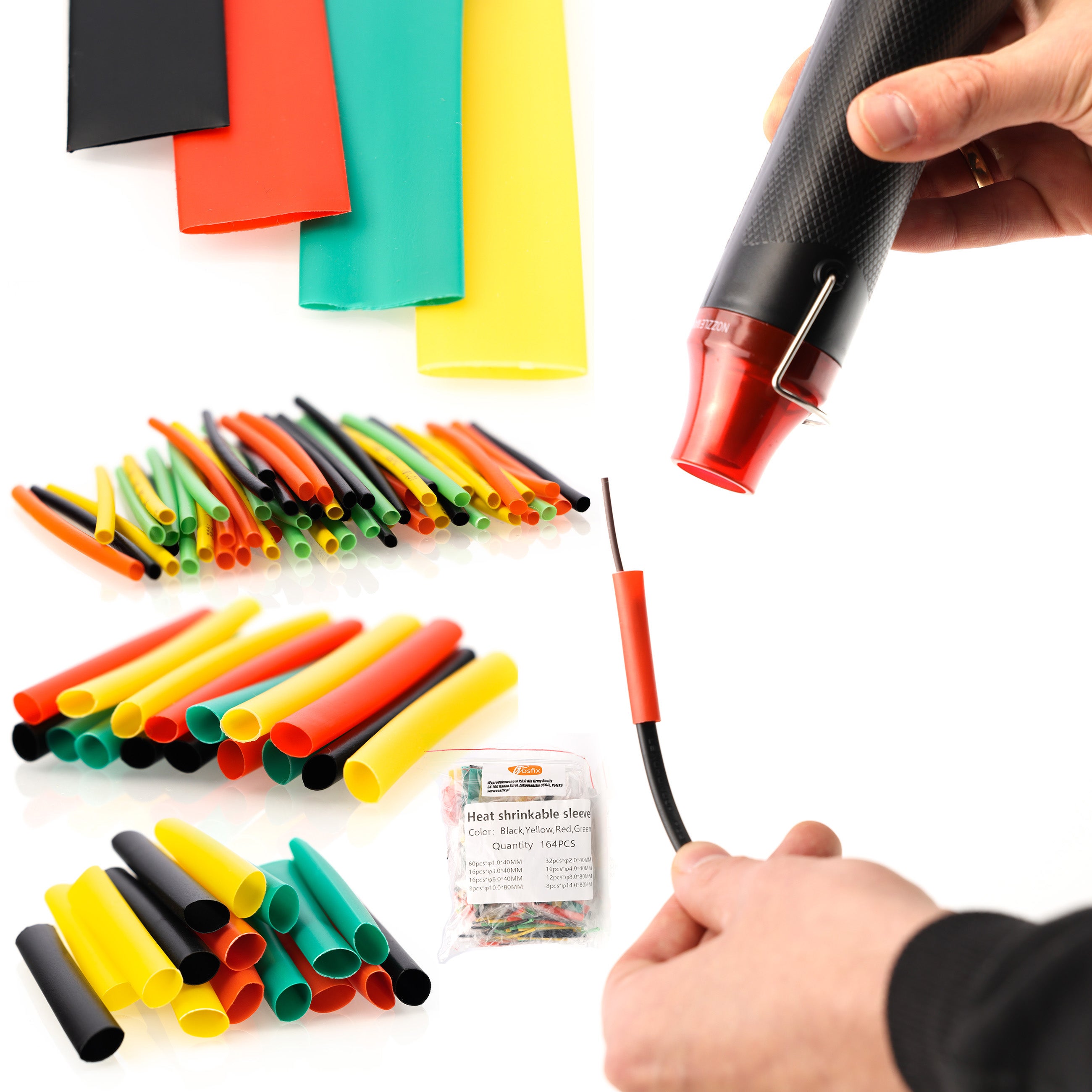 Set Gaine Thermorétractable 164 Pièces Polyoléfine 21 Ø114 mm — free download