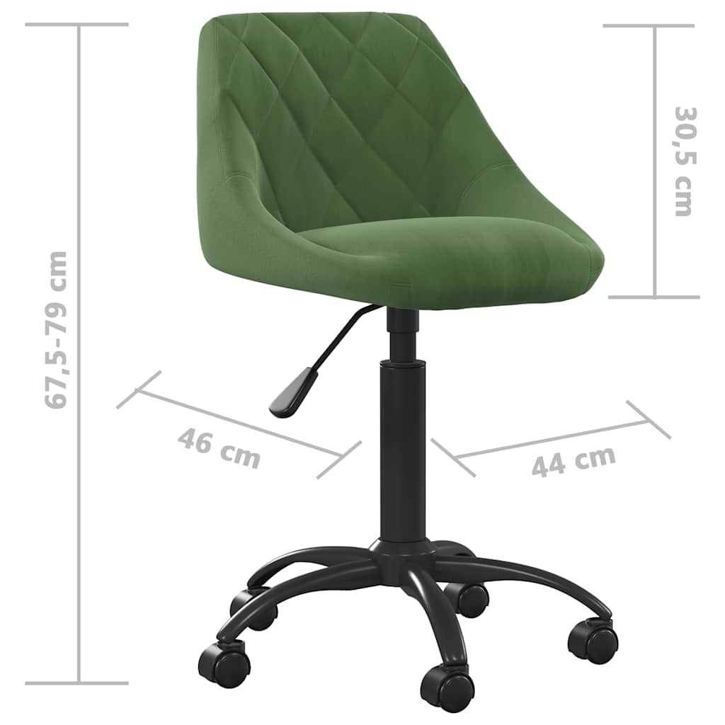 Chaise de salle à manger Vert foncé Velours vidaXL - 3