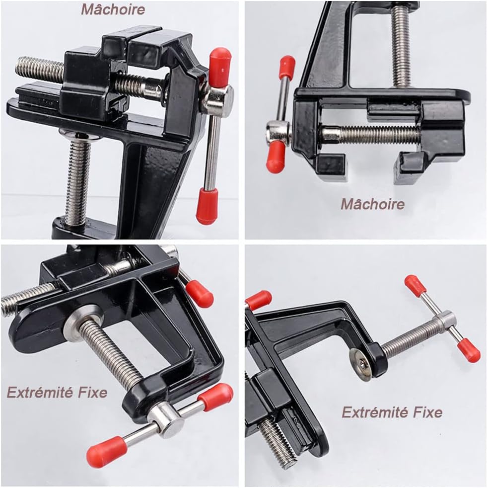 Mini torno universal de 35 mm, mordente ajustável, para artesanato e modelagem - 3