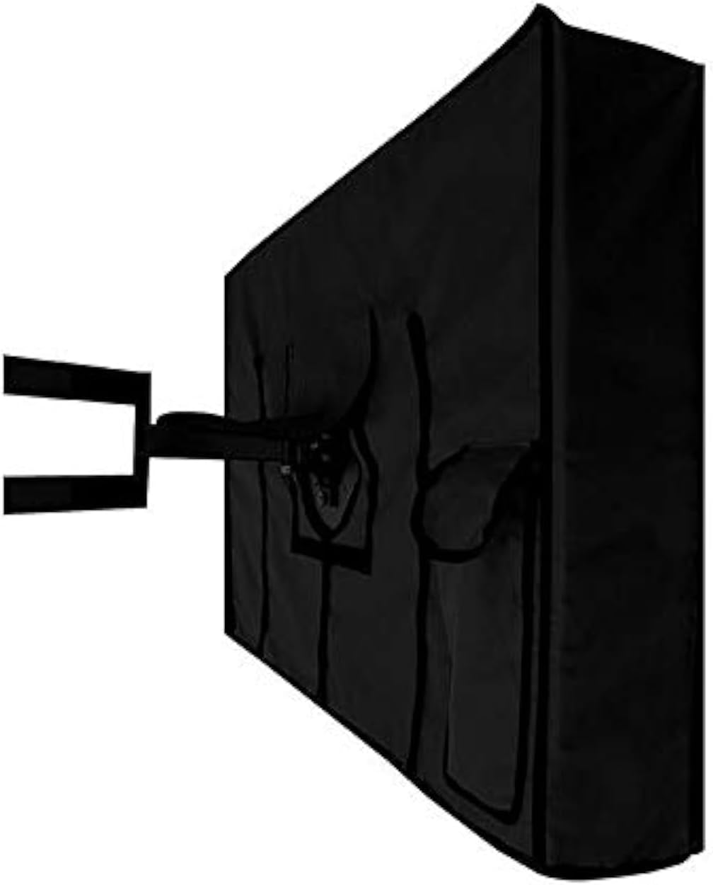 Wodoodporna osłona do telewizorów z płaskim ekranem o przekątnej 36-38 cali, odporna na promieniowanie UV i kurz, czarna.