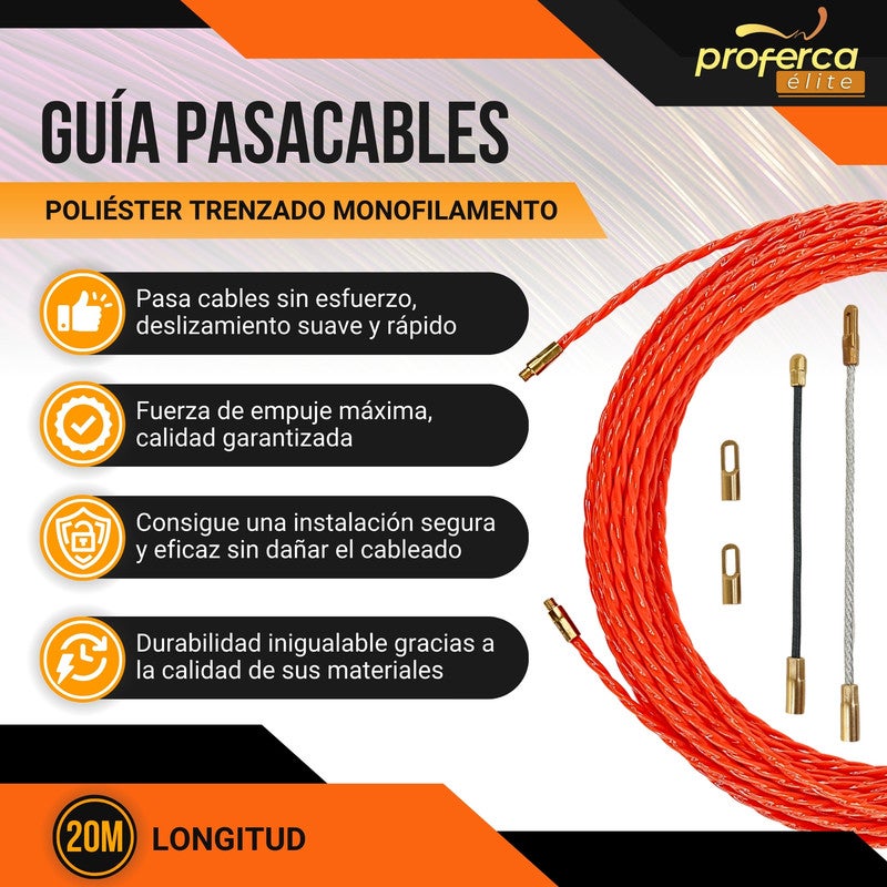 Sonda Passacavi Professionale 3mm - 10 Metri, Per Cavi Elettrici E Rete, Flessibile E Resistente