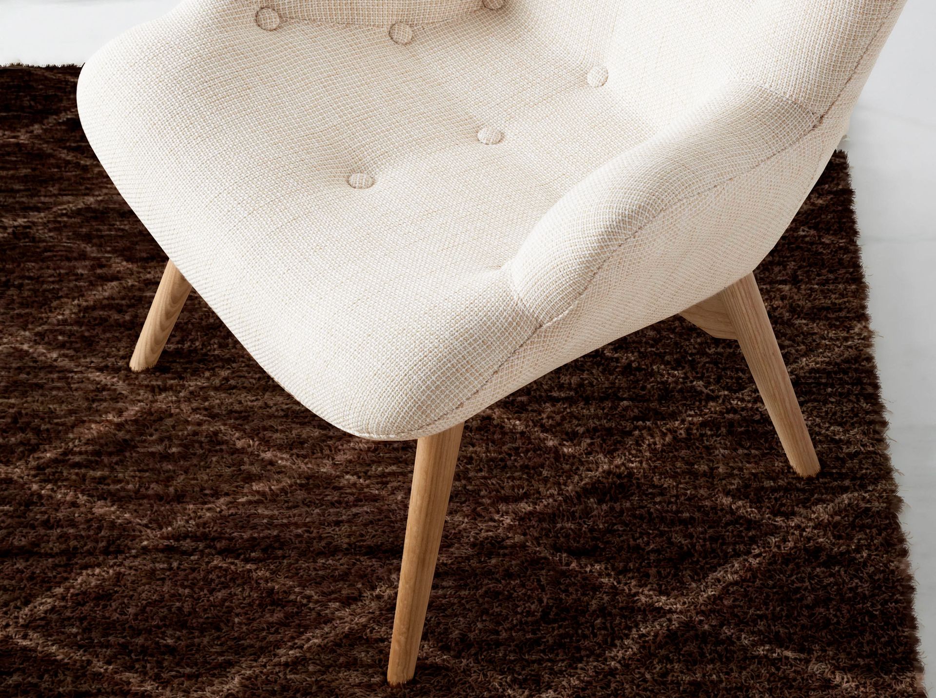 ANGEL CERDA Fauteuil en tissu beige - 5