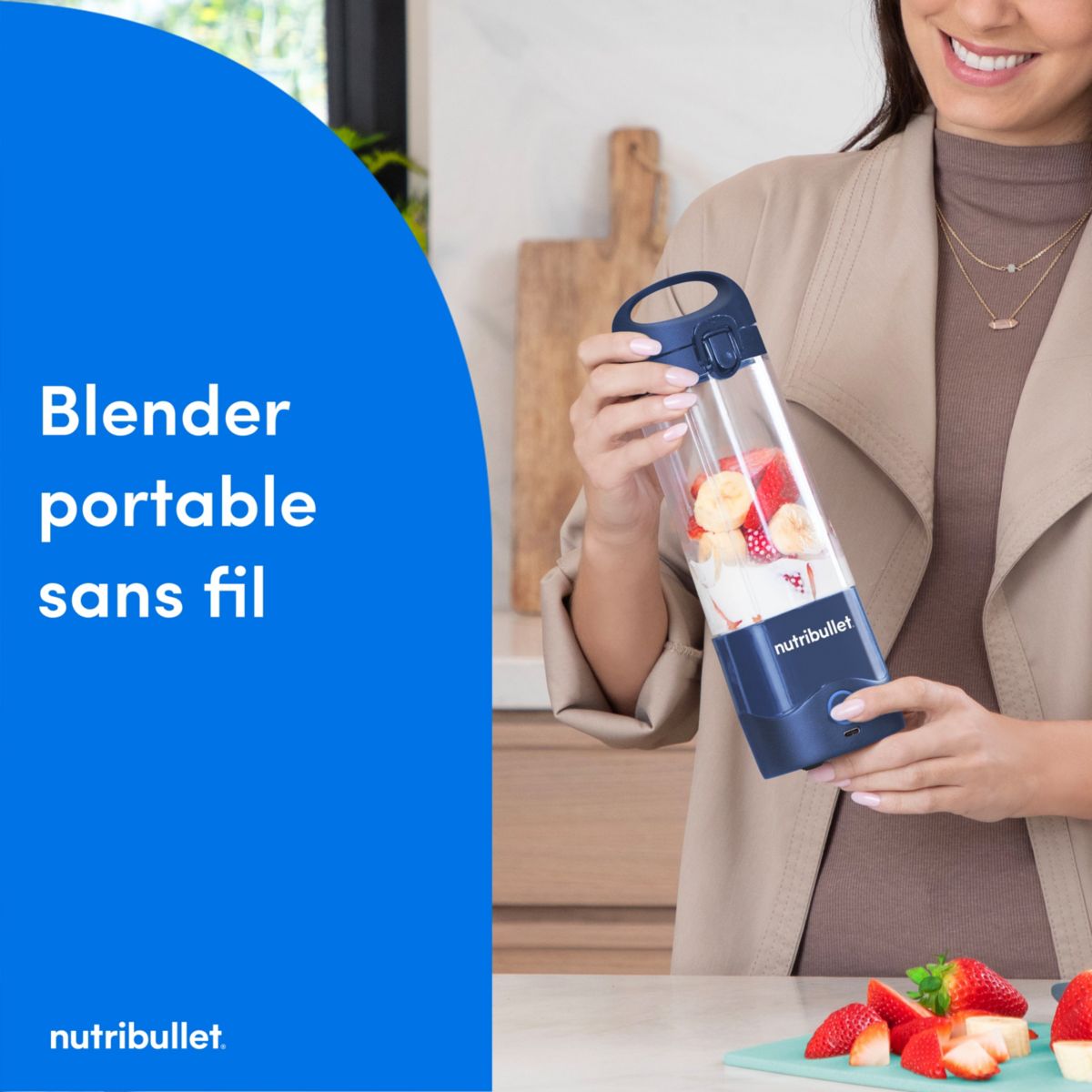 Blender NUTRIBULLET NBP003NBL Portable bleu - 3
