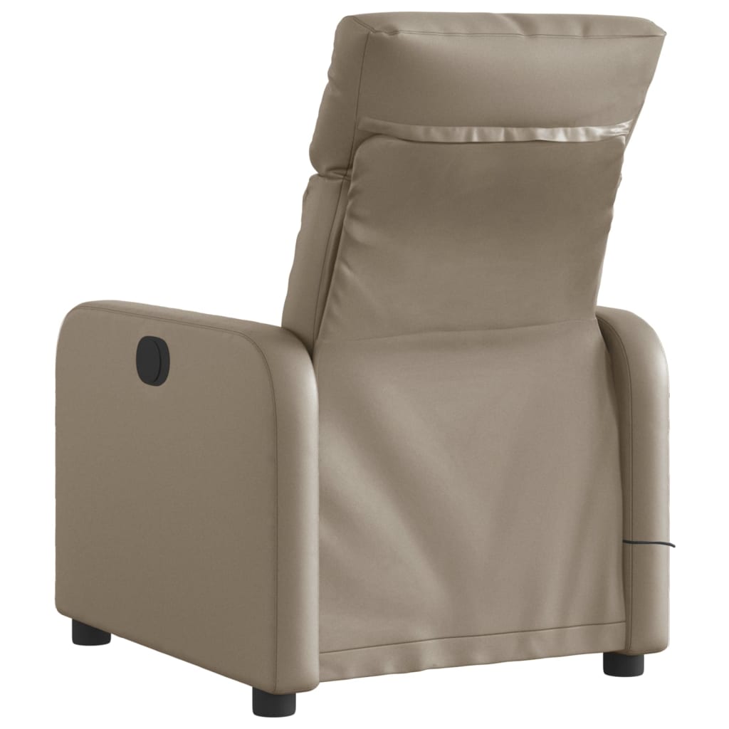 Fauteuil de Salon | Chaise | Fauteuil de massage inclinable électrique cappuccino similicuir CFW802906 - 4