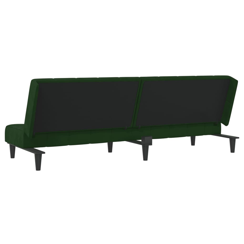 Canapé-lit | Lit simple | Canapé convertible à 2 places vert foncé velours CFW13889 - 8