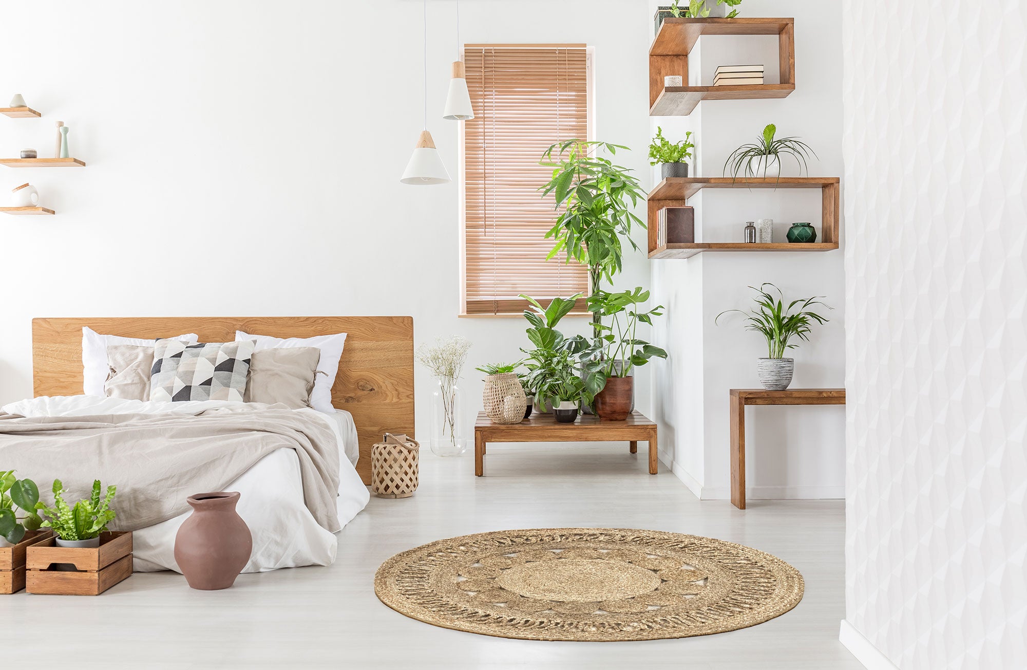 Tapete redondo ALHAMBRA NAZARÍ em juta natural 120x120 cm - Tapete para sala de estar, quarto e sala de jantar - 5
