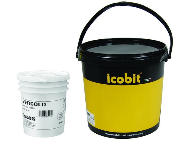 Proteção impermeabilizante de asfalto betuminoso a frio Icobit Vercold - Balde 10 Kg