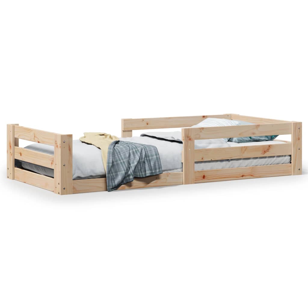 Łóżko Drewniane Rama Łóżka Sofa Brązowe Do Sypialni Pokoju 80x200 cm