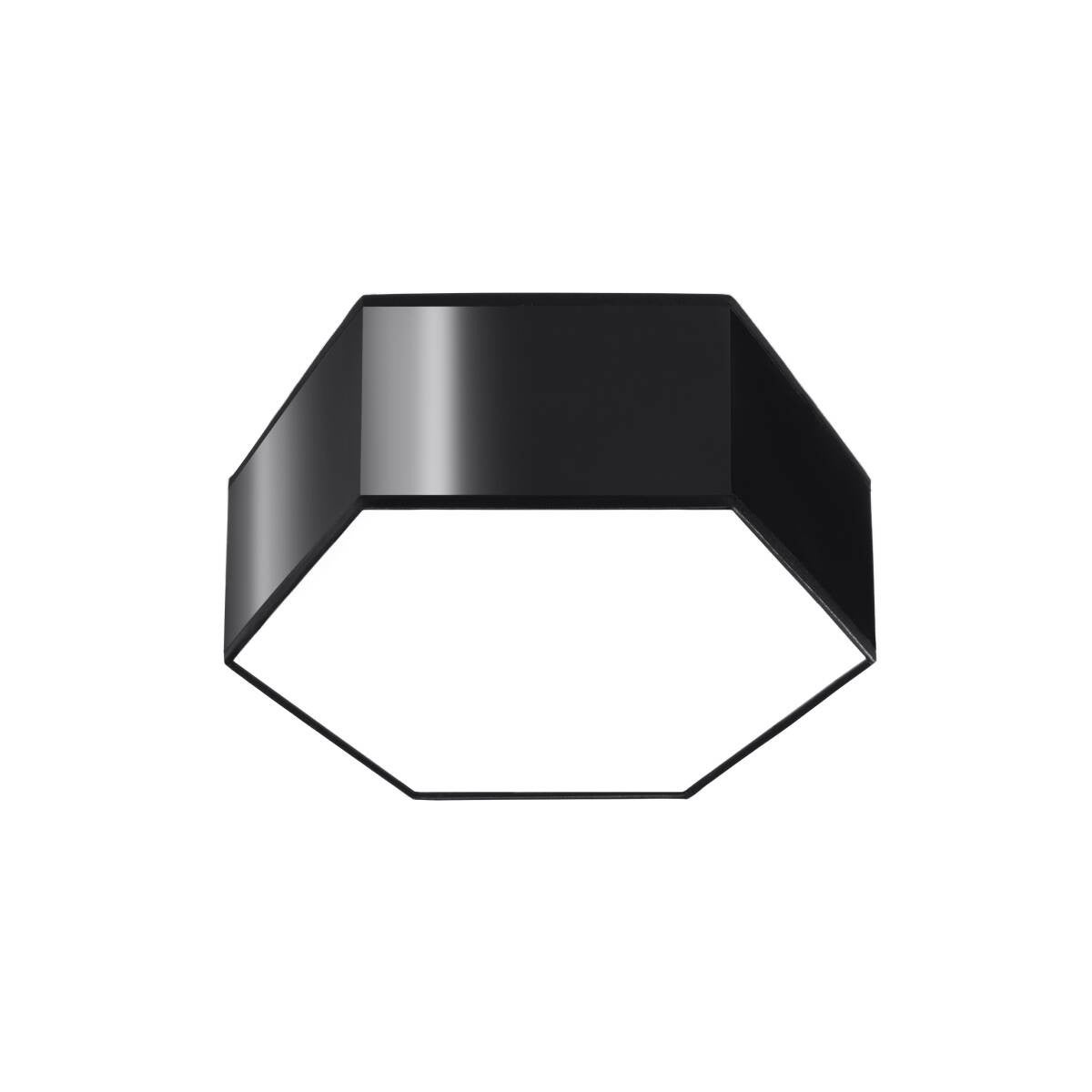 Plafon Sunde heksagon czarny 2xE27x15W wym: 11,5 x 26,5 cm IP20 tworzywo sztuczne Sollux Lighting