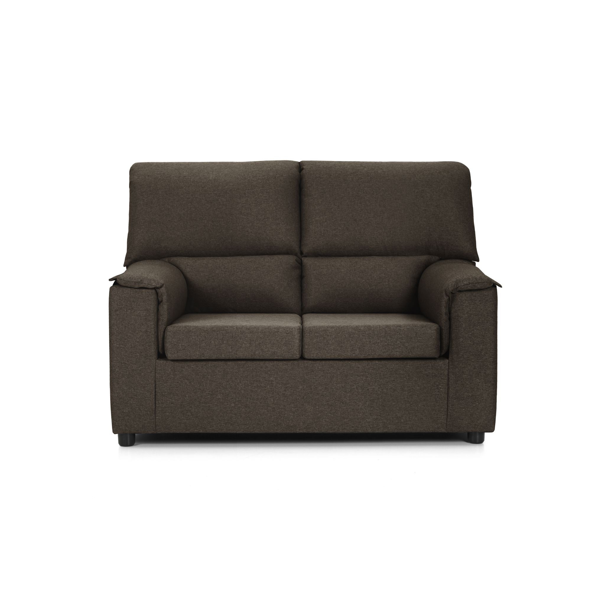 Sofa saga 2 plazas 125x82 cm desenfundable marron tanuk