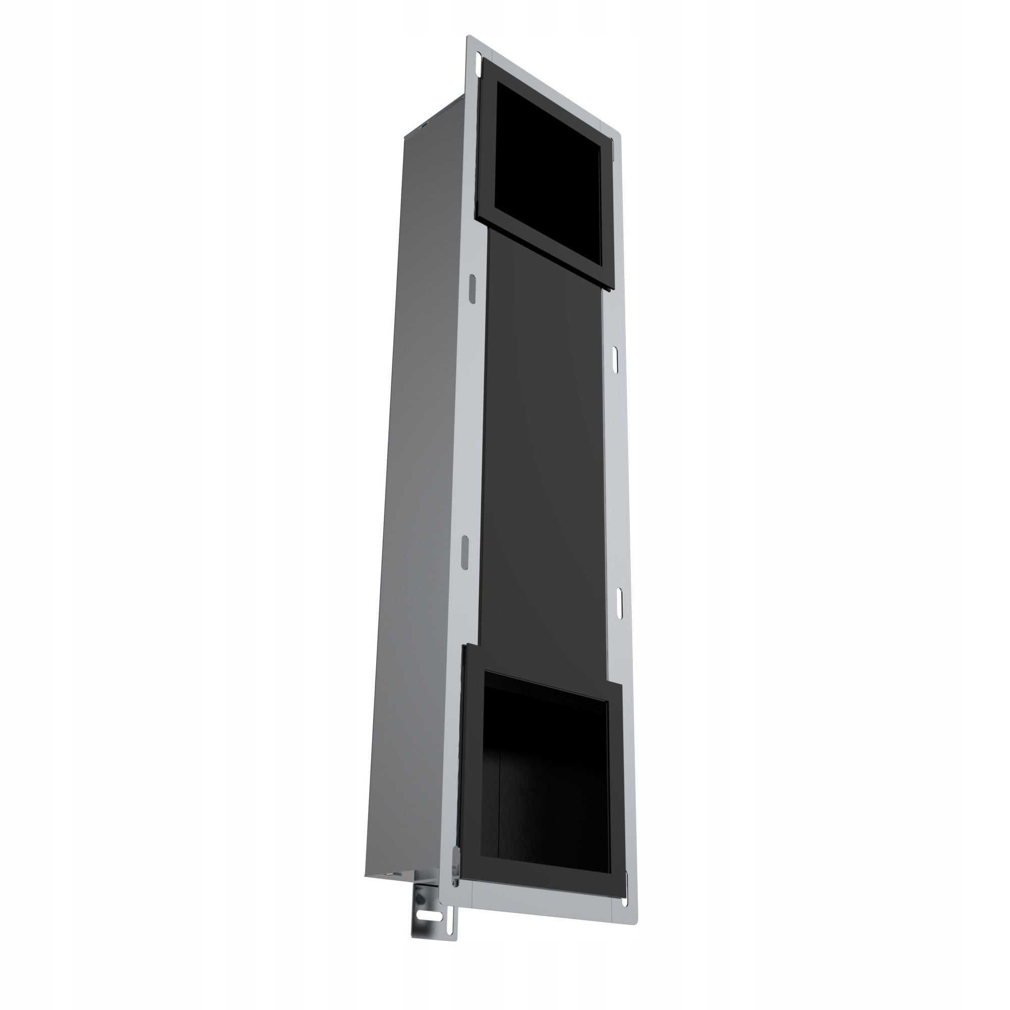 Uchwyt wnękowy na papier Estiva ARE Black 74x19x12 cm czarny schowek 2w1 - 5