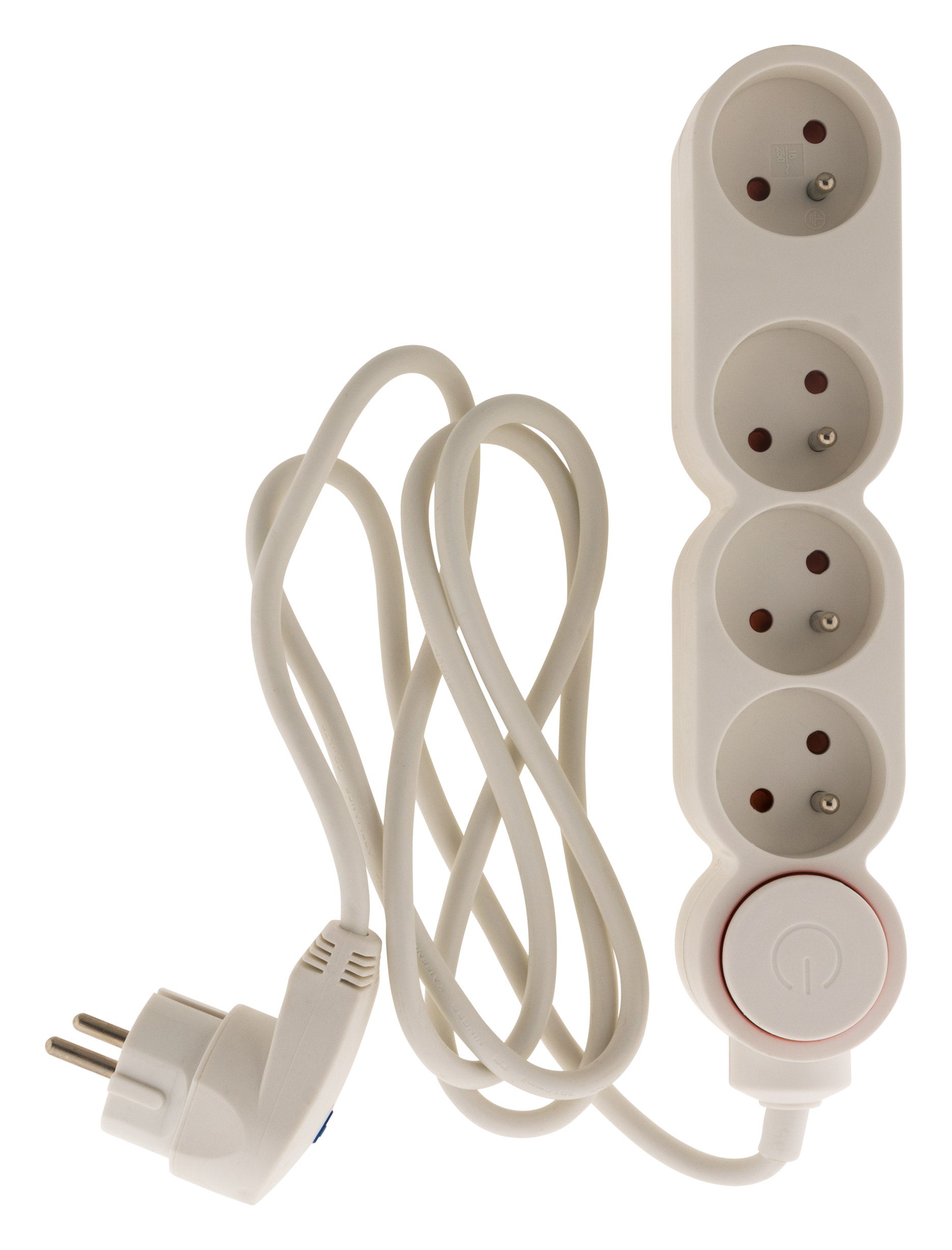 Bloc Home 4 prises 16A 2P+T + parafoudre - Blanc - Zenitech - 5