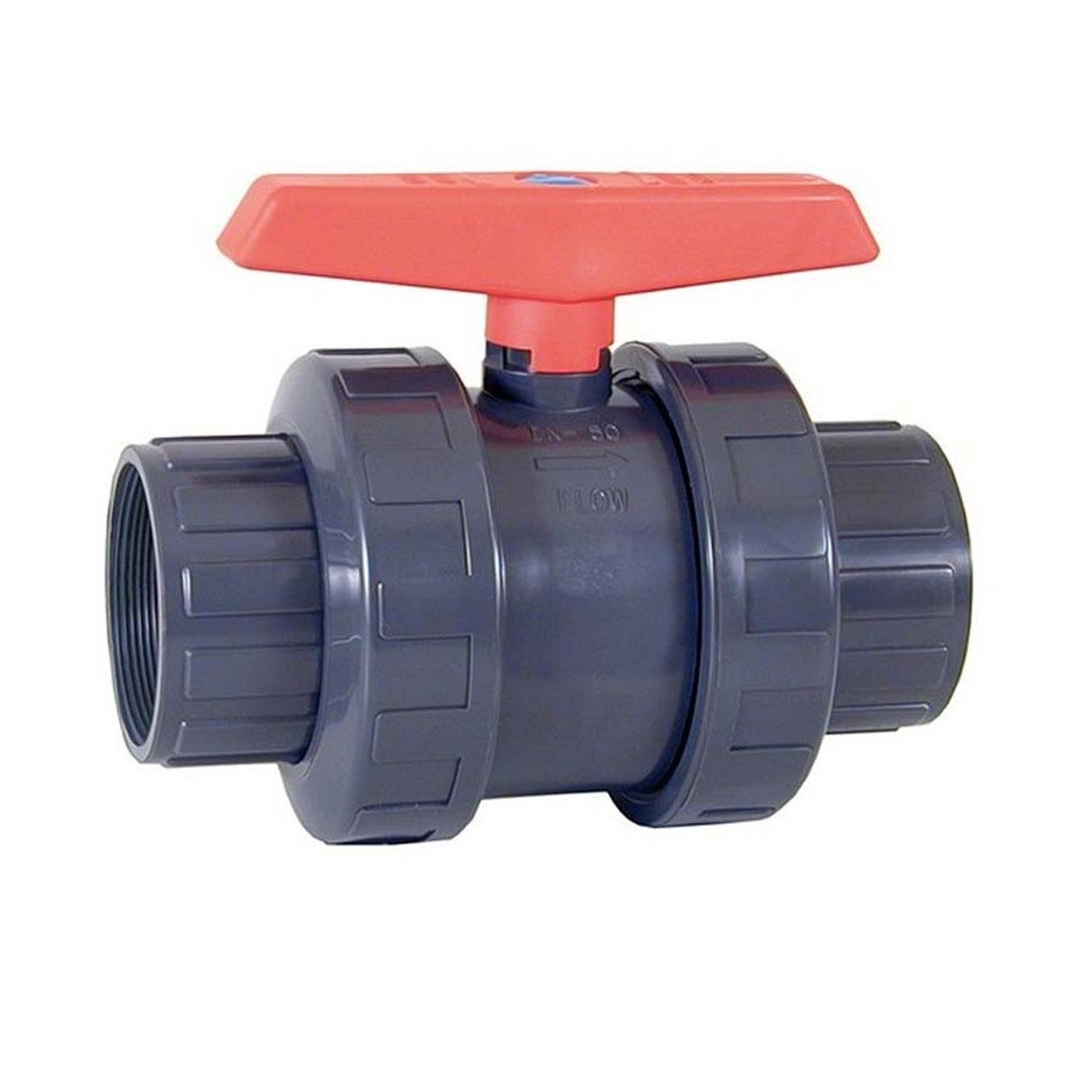 Valvola a sfera in PVC I 50mm I 1 1/2 per manicotti e raccordi incollati
