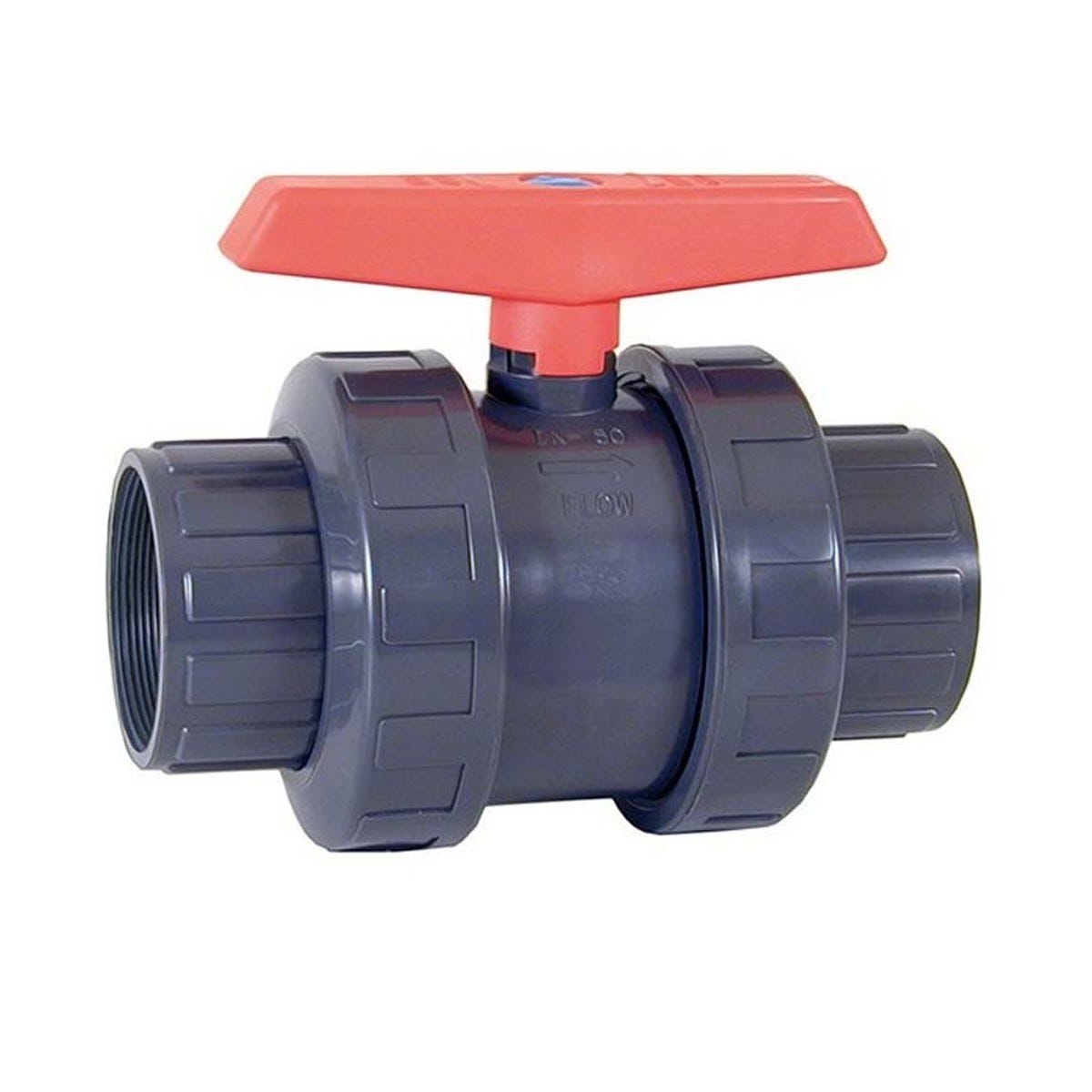 Valvola A Sfera In PVC Con Filettatura Interna 1 1/2 X 1 1/2 Pollici, Rubinetto Di Intercettazione 2 Vie, Pressione Max 10 Bar, Per Acquari, Piscine, Irrigazione Giardino