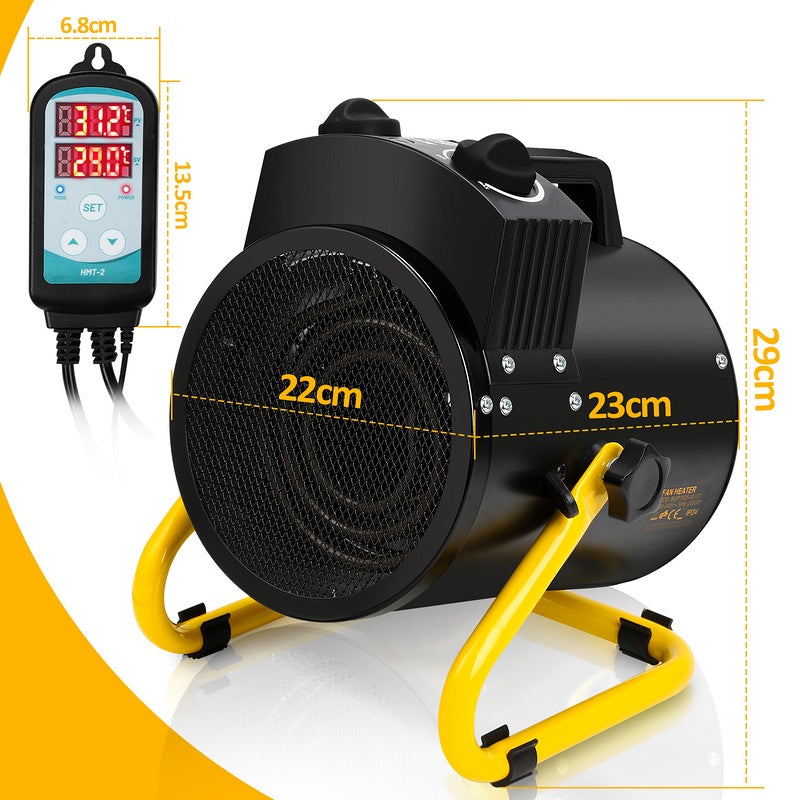 Chauffage à Effet De Serre 2000W Avec Régulateur De Température Semis