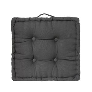 Coussin de sol capitonné en coton avec poignée - Bleu - 45 x 45 x 10 cm Coussin de sol capitonné en coton avec poignée - Bleu - 45 x 45 x 10 cm