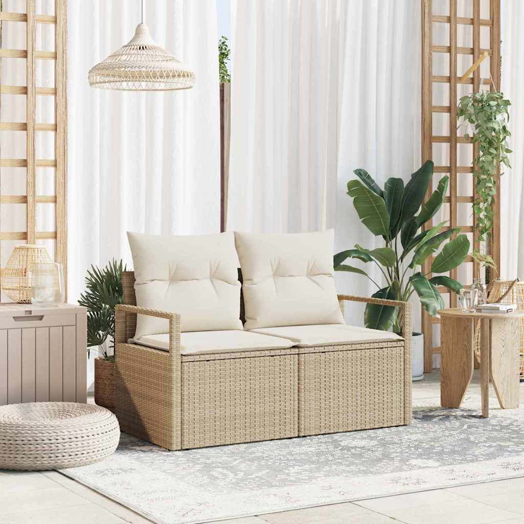 Sofa Ogrodowa z poduszką 120 x 62 x 69 cm polirattan vidaXL