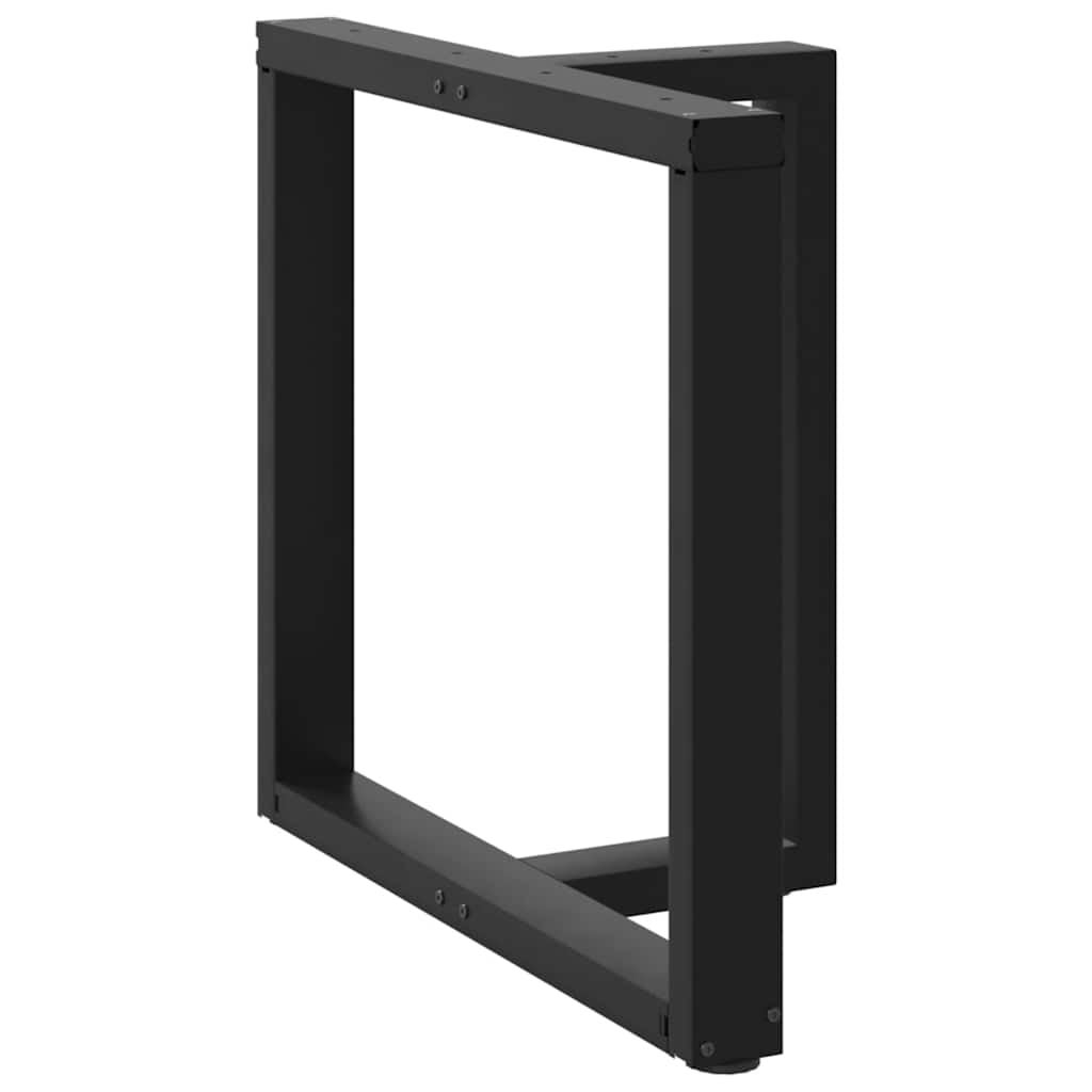 Nogi do stołu jadalnego w kształcie litery T 2 szt. Czarne 70x35x(72-73) cm Stal vidaXL