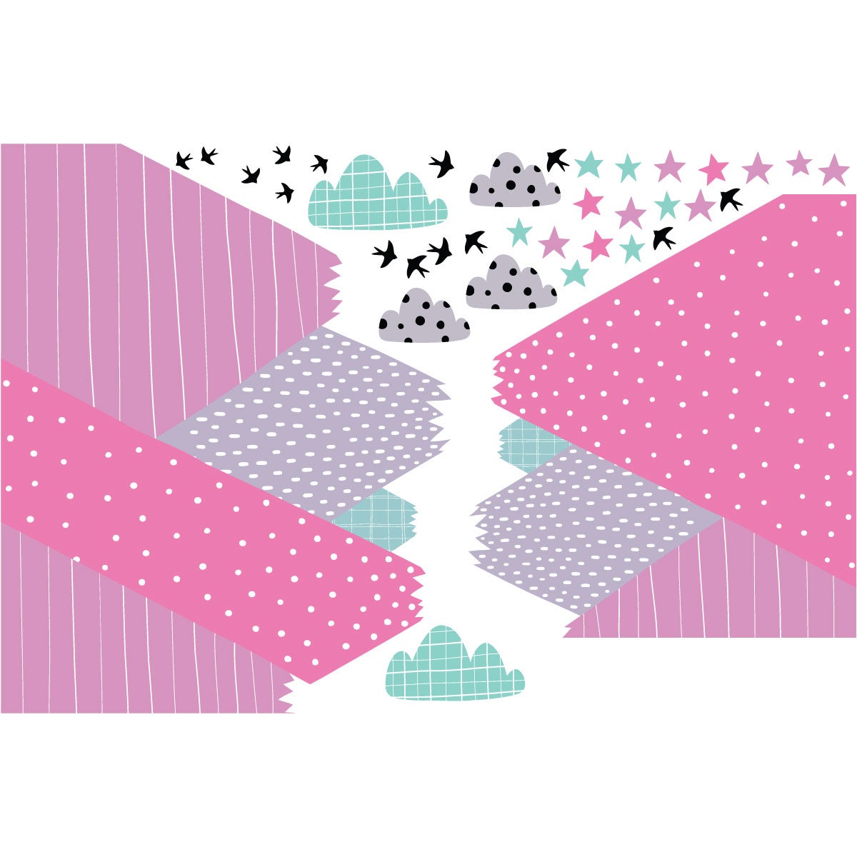 Adesivo bambino di montagna scandinavo unika - Sticker adesivo - adesivi murali - 120x180cm - 4