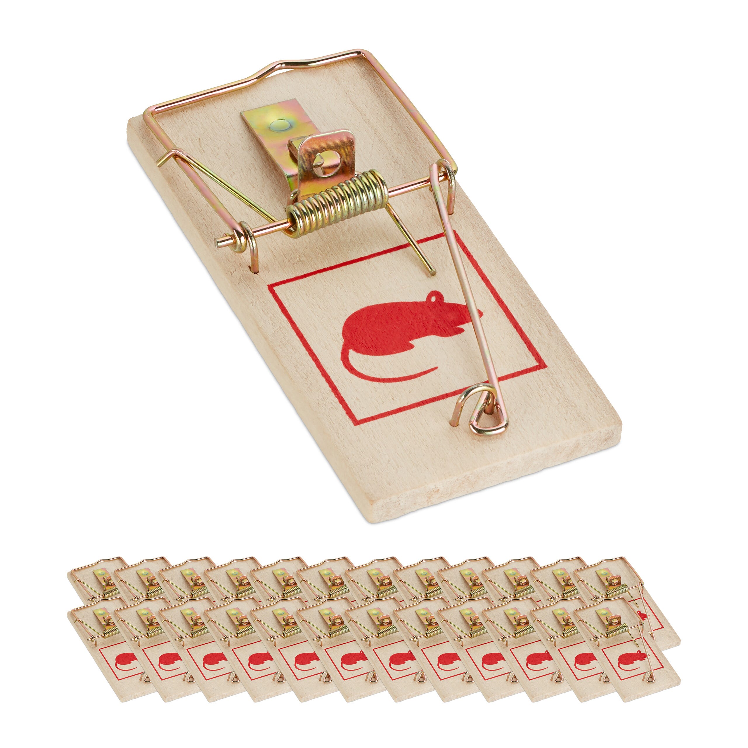 Relaxdays Set de 25 Trampas para Ratones, Ratonera Cepo Clásica ...