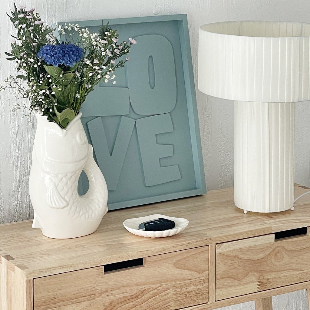 Vase Pichet Poisson GM Blanc Cassé - 4