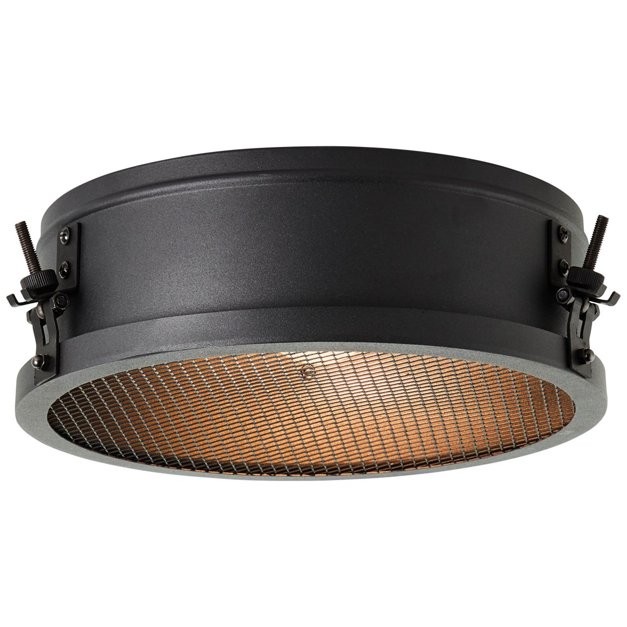 Brilliant Natynkowy panel sufitowy LED Saltery 42cm biały/czarny Plastikowy pilot Możliwość ściemniania wewnętrznego za pomocą zintegrowanego pilota L